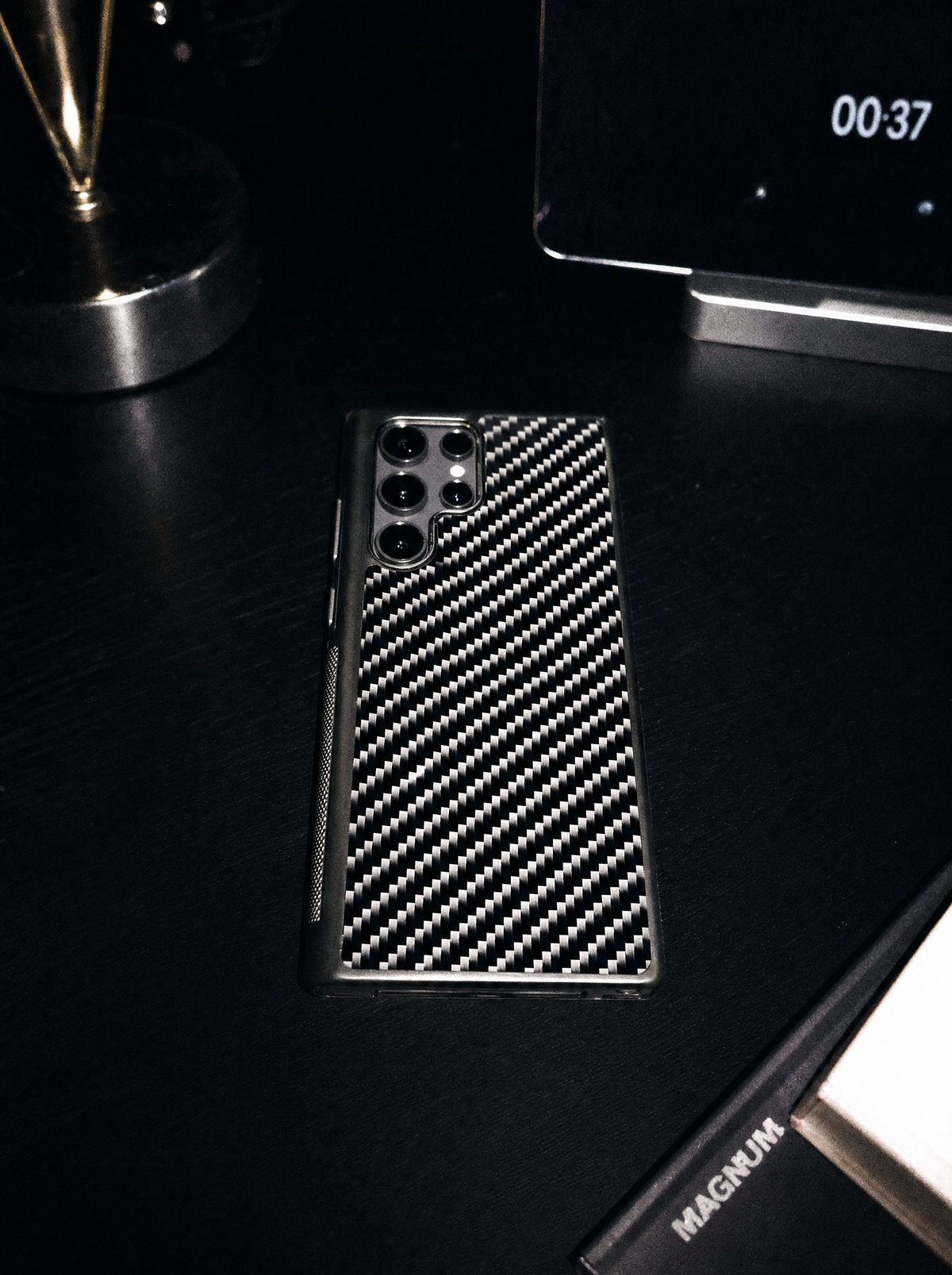 Coque Samsung Galaxy en fibre de carbone Fibernium, vue de dos