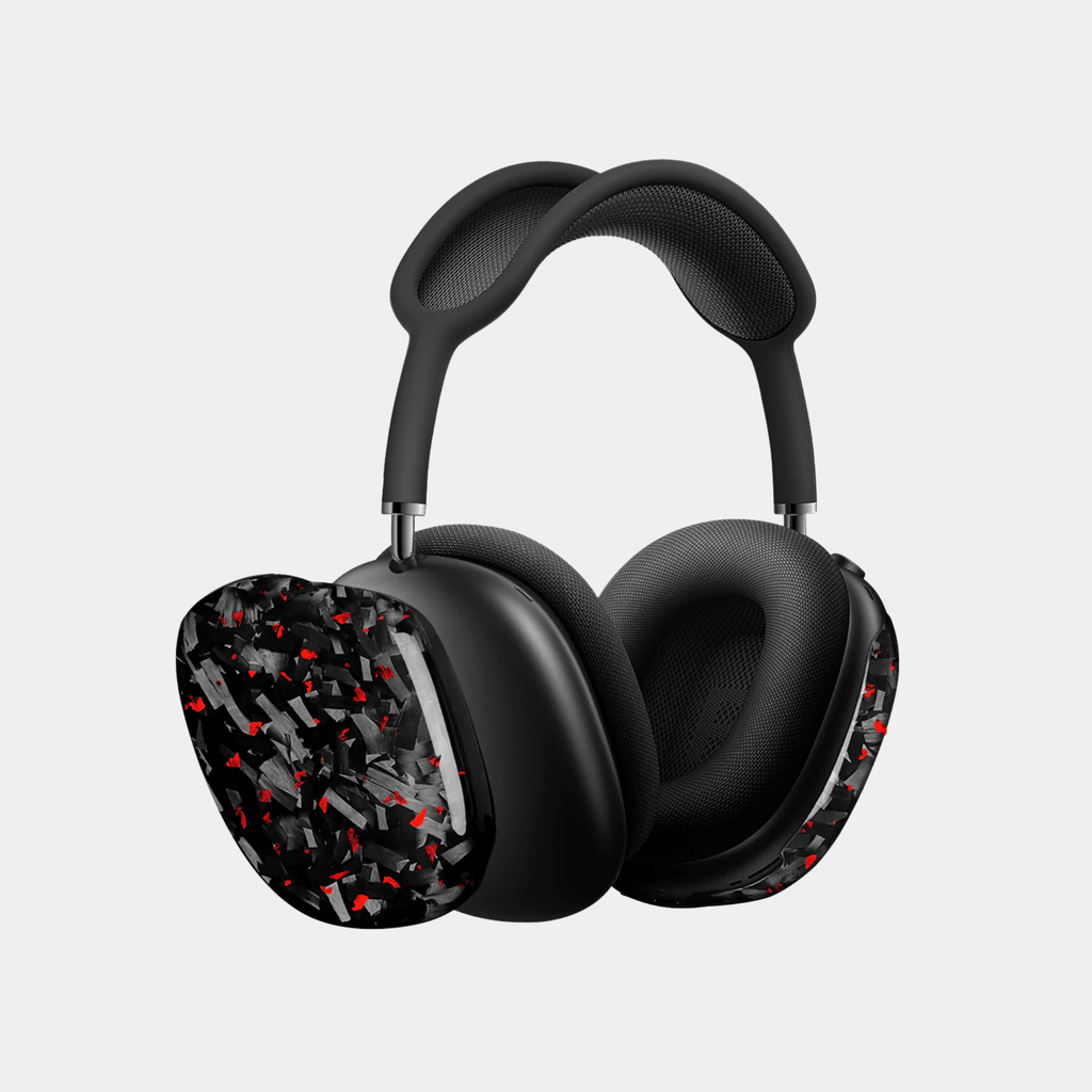 Coque en carbone Fibernium pour AirPods MAX Forge, protection élégante et durable pour casque audio Apple, vue de face.