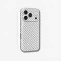 Coque iPhone MONOCOQUE GIVRE Fibernium, fibre de verre blanche effet carbone, plateau photo recouvert