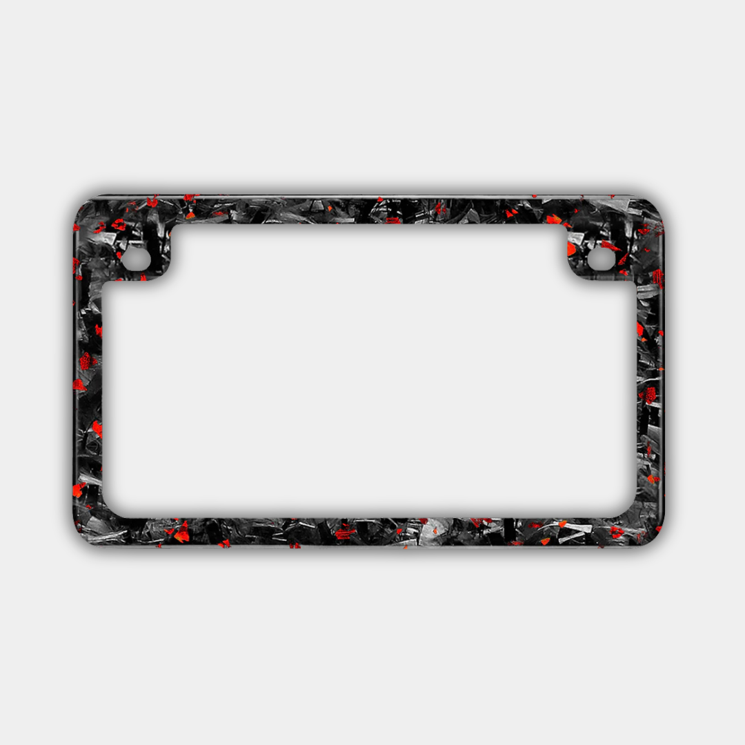 Support de plaque d'immatriculation Carbone FORGE colorée (moto)