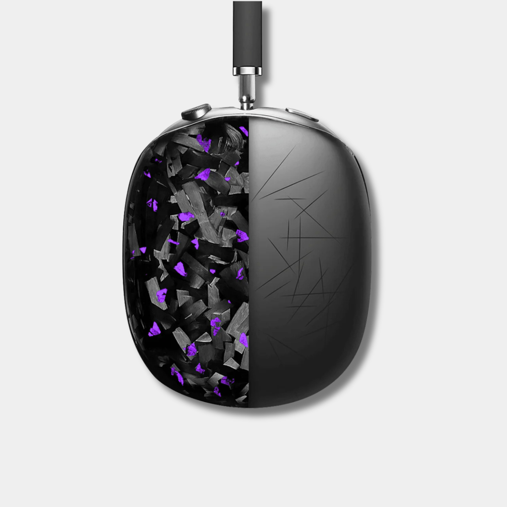 Coque Fibernium pour Apple AirPods MAX Carbone FORGE, protecteur coloré en matériau robuste et élégant, vue de face.
