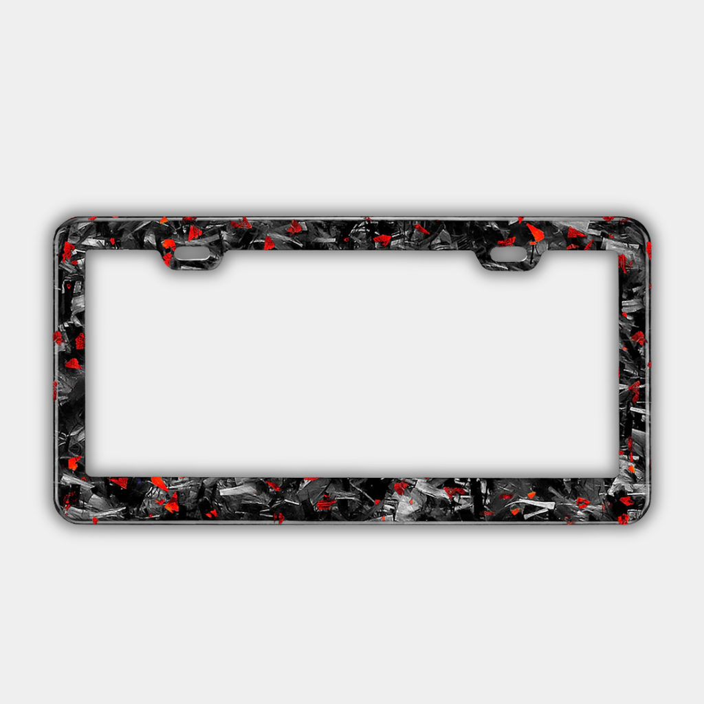 Support de plaque d'immatriculation Carbone FORGE coloré (Voiture)