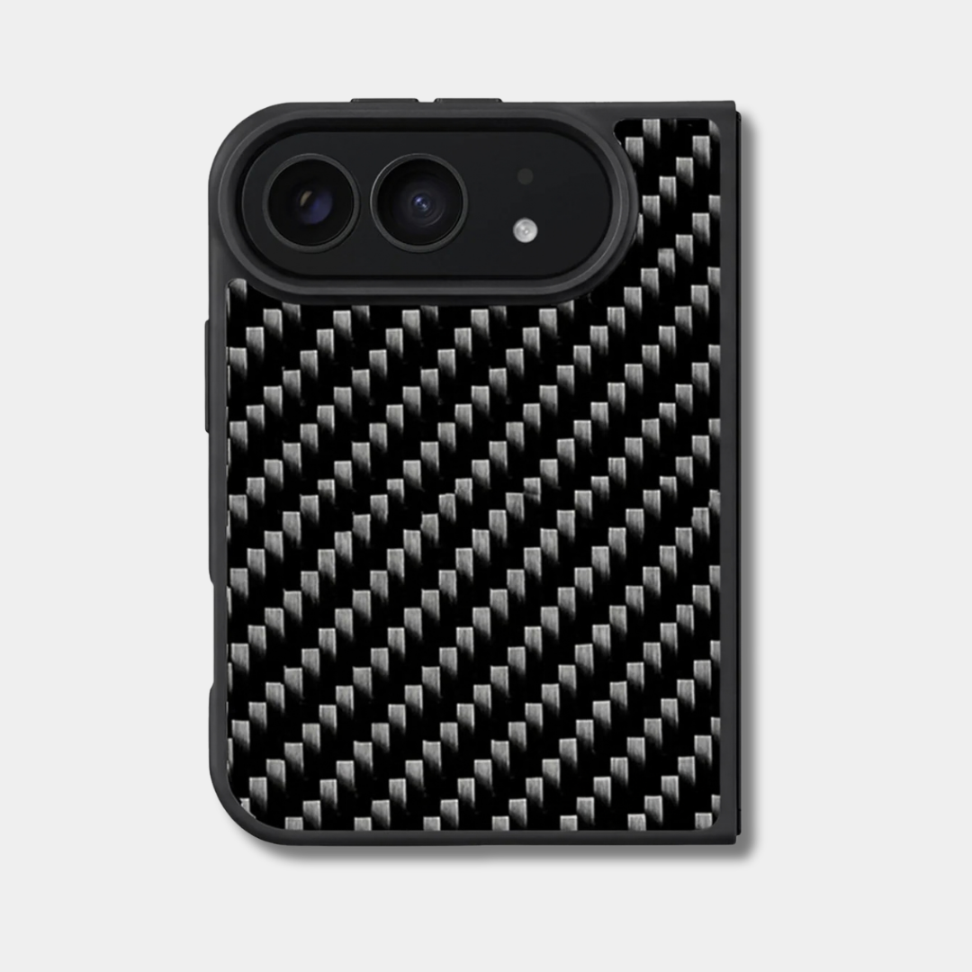 Coque iPhone Duo en fibre de carbone tissée Fibernium, vue de dos