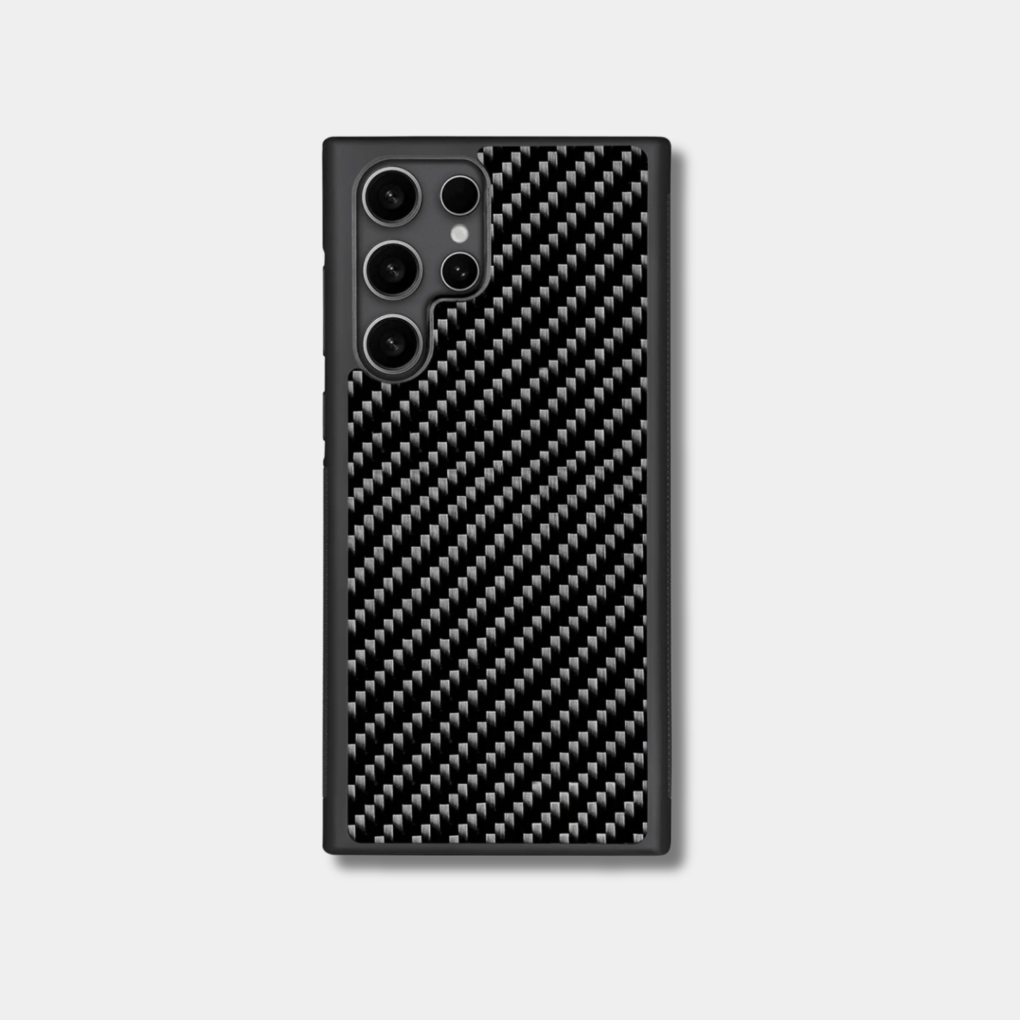 Coque en fibre de carbone pour Samsung, robuste et légère, de la marque Fibernium, affichant une finition texturée noire.