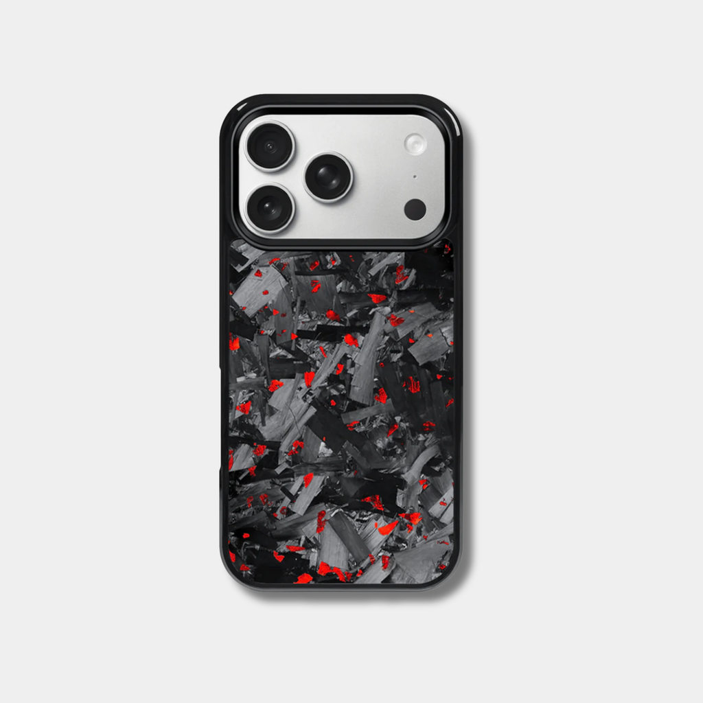 Coque en carbone pour iPhone Fibernium FORGE de couleur colorée, protection élégante et robuste pour smartphone Apple.