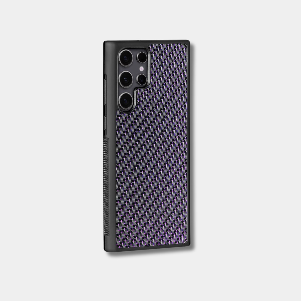 Coque Samsung en fibre de carbone colorée de la marque Fibernium, design élégant et protection robuste pour téléphone.