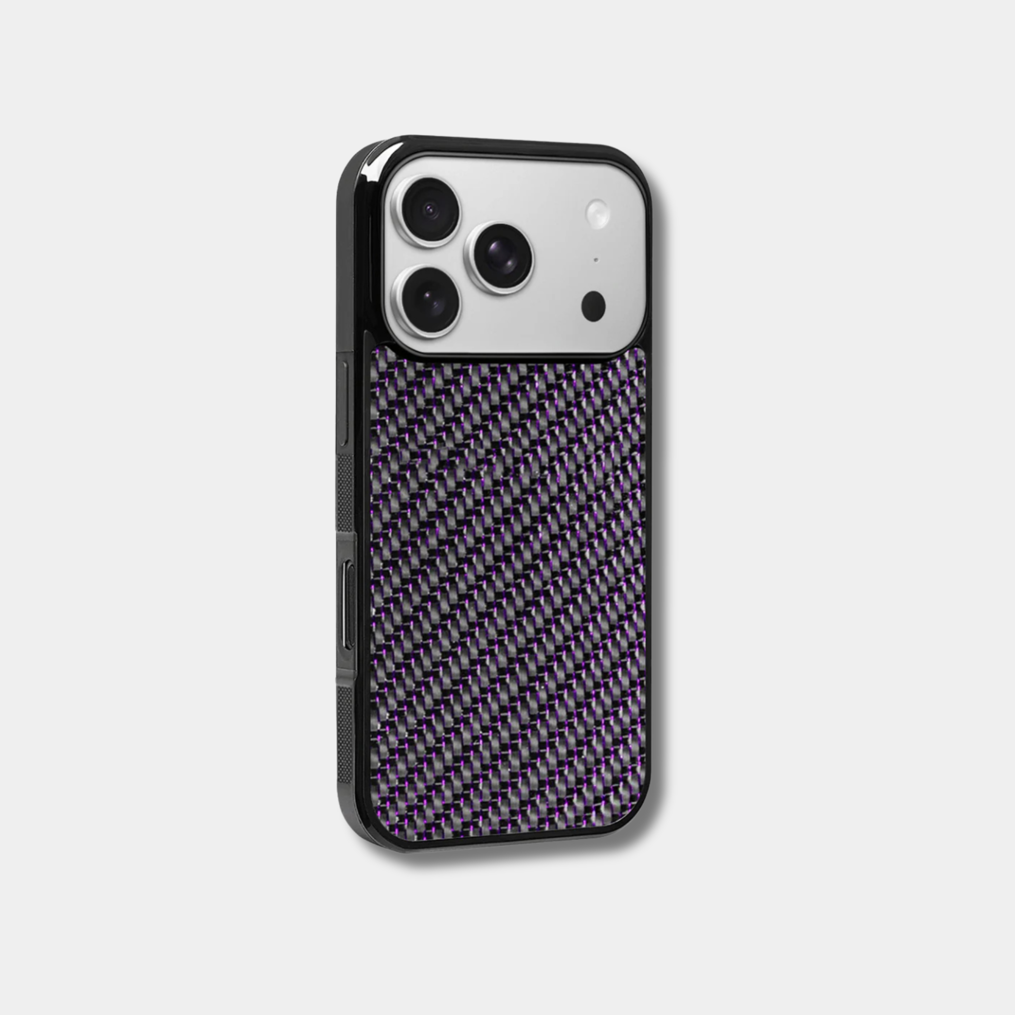 Coque pour iPhone Fibernium en fibre de carbone colorée, protection élégante et légère pour smartphone Apple.